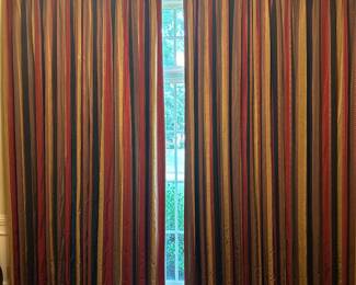 Custom silk drape with rods 