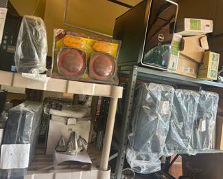 Tech - speakers, tables, keyboards, routers, cables, and more. Most are new in box 