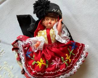 vintage collectible doll is a souvenir from Nazaré, Portugal