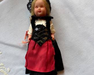 vintage European souvenir doll