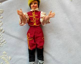 vintage miniature Hungarian soldier dolL