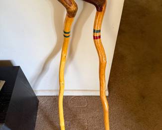 Pair of crooked canes from the Crooked Cane Club