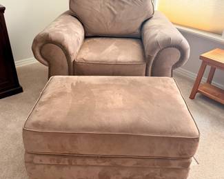Matching Suede Chair / Ottoman 