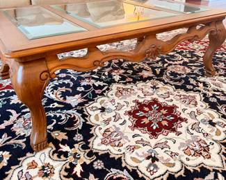 Matching Coffee Table on large Area Rug