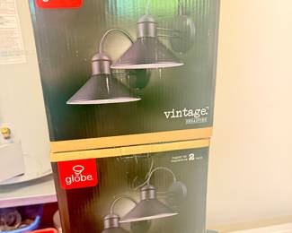(4) Boxes NIB Retro Light Fixtures/ 2 in each box