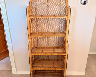 (2) Wicker Shelf Units
