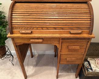 Antique Student Rolltop Desk
