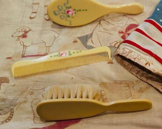 Vintage Baby Brushes and Comb