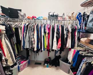 Lots of name brands in closet!!