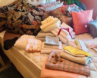 Bedding, Queen Mattress and Box Springs. note - Bed Frame Not For Sale