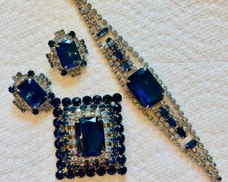 Vintage Brooch, Bracelet, Earrings