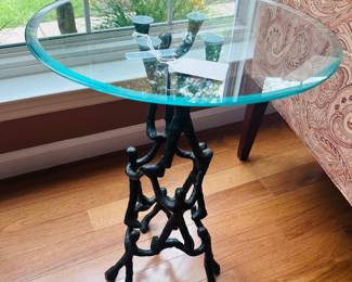 Glass Top with Figure Design Base