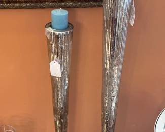 Mercury Glass Candle Sticks