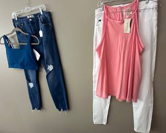 Free People Jeans, Athleta, White Jeans, Evereve Top