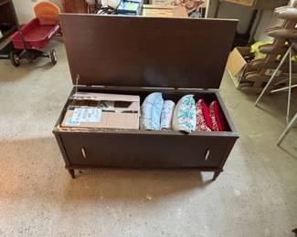Trunk with outdoor pillows