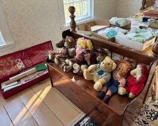 Toy chest with stuffed animals