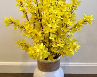 Faux Forsythia Arrangment