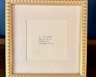 Framed Quote