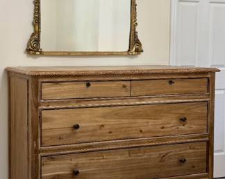 Restoration Hardware Dresser & Gilt Mirror
