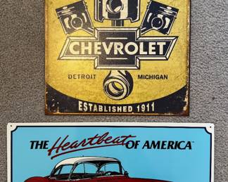 Retro Chevrolet & Corvette Advertising Signs