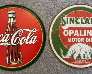 Retro Coca-Cola & Sinclair Advertising Signs