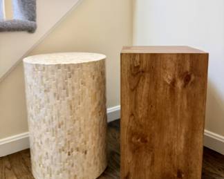 Pillar Stool and Capiz Stool