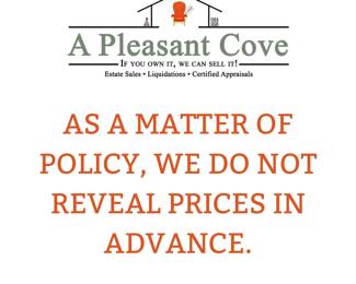 We Do Not Reveal Pricing in Advance