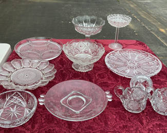 Lot 13: Cut Glass And Crystal Serving pieces