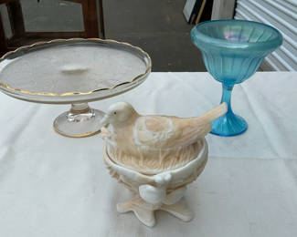 Lot 38: Vintage Glass serving pieces