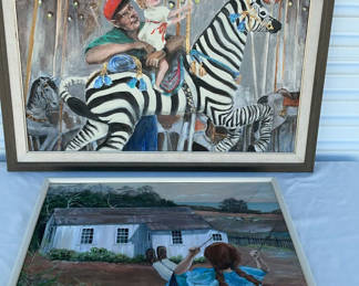 Lot 67: Original Acrylics By Hattan