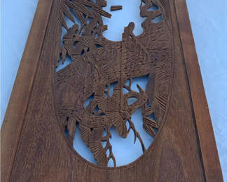 Lot 109: Asian Inspired Wood Panel