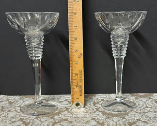 Lot 7: Waterford Crystal Large Candlesticks