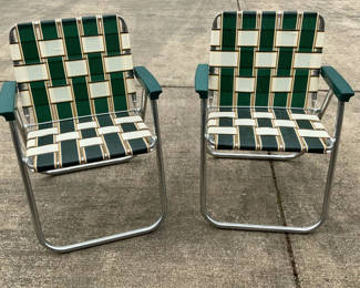 Lot 29: Lightweight Camp Chairs Vintage Inspired