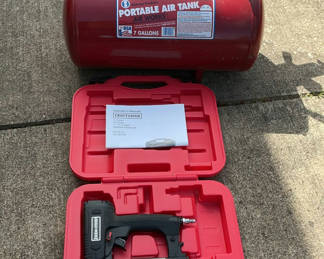 Lot 8: Craftsman Crown Stapler, Air Tank