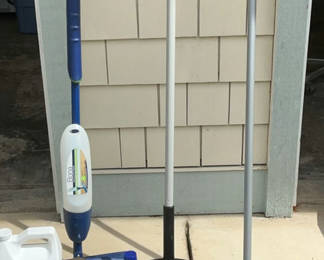 Lot 42: Floor cleaning tools and solutions set