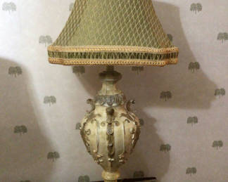 Lot 67: Ornate antique ceramic table lamp