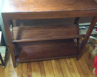 Lot 10: Wooden console table with two shelves