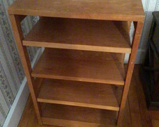 Lot 64: Wooden five-shelf shelving unit