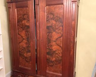 Large, walnut wardrobe