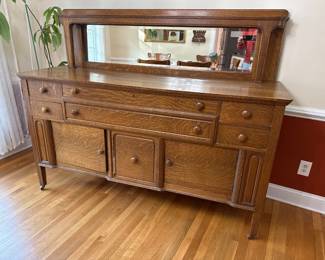 Large oak buffet