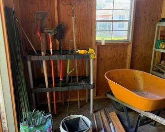 General yard tools – rakes, shovels, etc.
