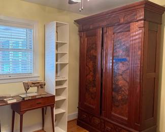 Large walnut wardrobe 