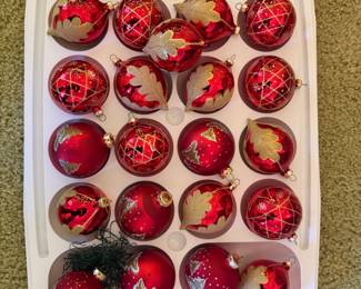 Tray of Vintage Christopher Radko Ornaments