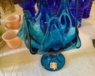 Vintage Blue Viking Glass