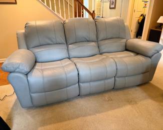 Almost NEW!  leather double power recliners