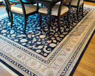 Beautiful rugs! And dining table!