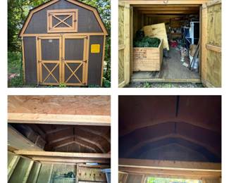 Cook Portable Shed with Loft- Was Delivered on Skids and is still on the skids- $800- Buyer makes arrangements to move it off of the property- Will sell ahead of time- Contact R & D- Contents NOT Included