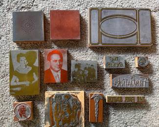 Wood Block Metal Print Letterpress Ink Plates- From the SIU Print Shop