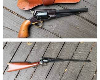 Replica Civil War Pistol and Case; Replica Civil War Calvary Gun with Revolving Chamber**Guns will be purchased at sale but will transported to Piasa Armory and buyer must pick up from there and pay a $20 transfer fee**