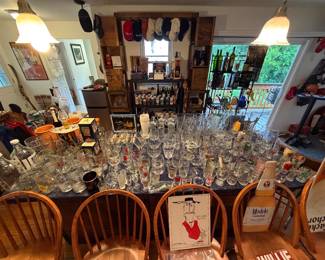 Beer and Wine Logo Glasses